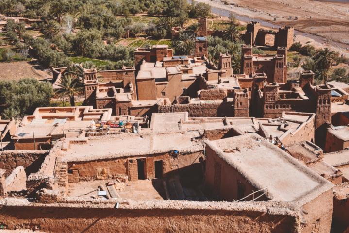 Ait-Ben-Haddou von oben Marokko thealkamalsontheroad