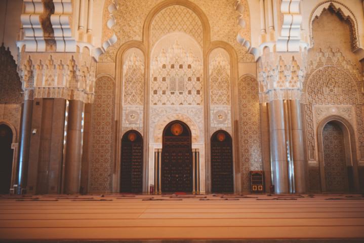Gebetsteppiche Hassan-Moschee Casablanca Marokko thealkamalsontheroad
