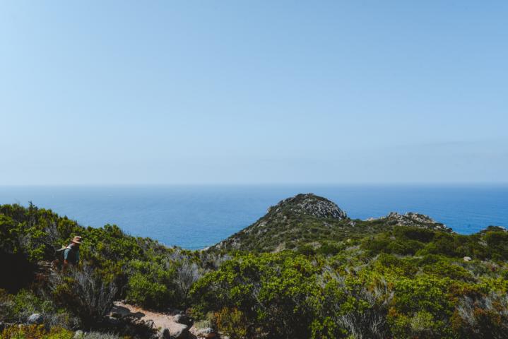 Blick über das Meer Capu di Muru Korsika thealkamalsontheroad