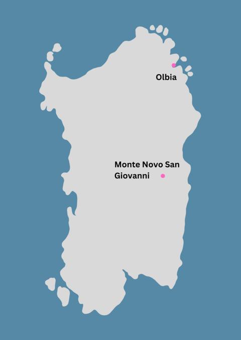 Landkarte Wanderung Monte Novo Sardinien thealkamalsontheroad