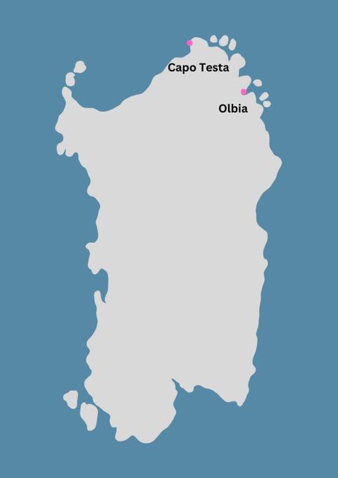 Landkarte Wanderung Capo Testa Sardinien thealkamalsontheroad