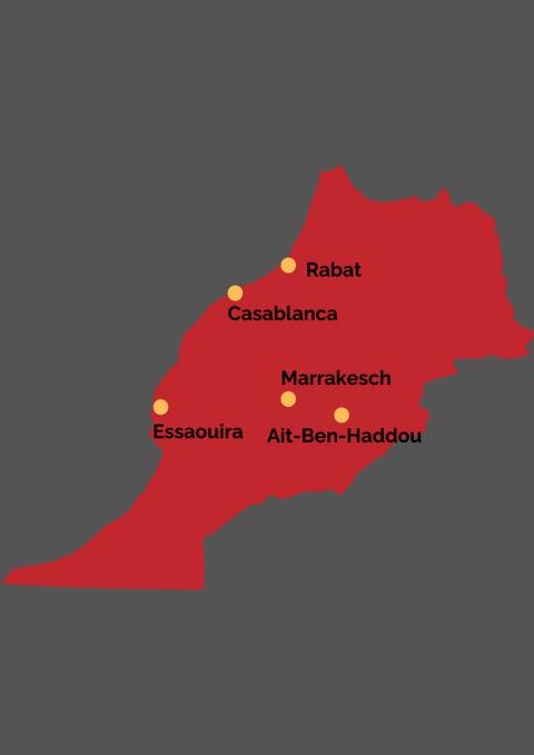 Landkarte Rundreise Marokko Part 2 thealkamalsontheroad