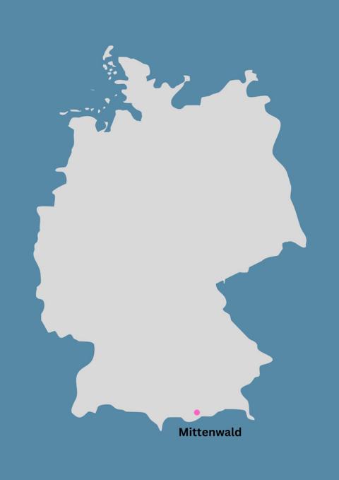 Landkarte Wanderung von Krün nach Mittenwald Alpen thealkamalsontheroad