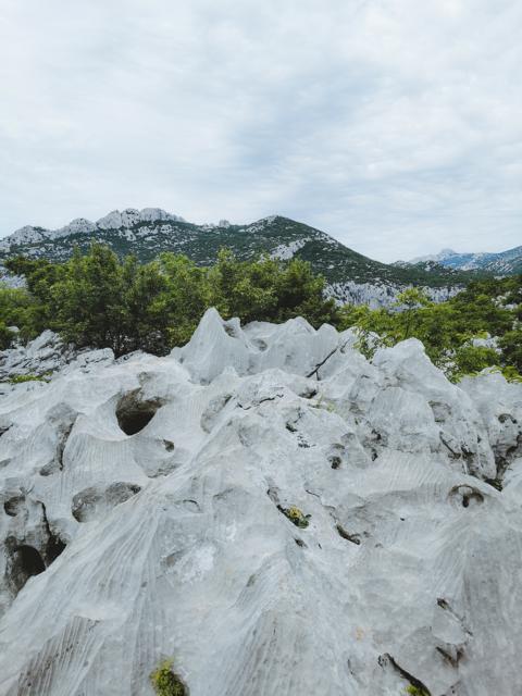 weisse Felsen im Paklenica-Nationalpark  Kroatien thealkamalsontheroad