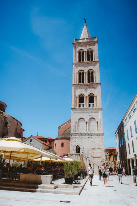 Turm in Zadar Kroatien thealkamalsontheroad