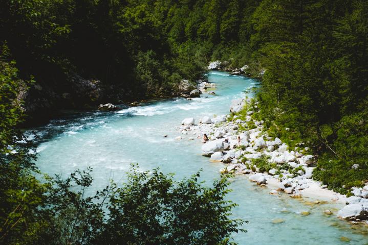 Wandern in Slowenien: An der Soča