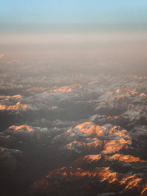 Flug über die Alpen nach Mallorca thealkamalsontheroad