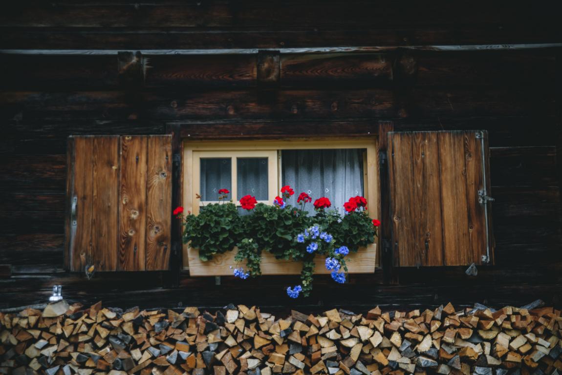 alpen-thealkamalsontheroad (32) Bauernhaus mit Blumen vor dem Fenster