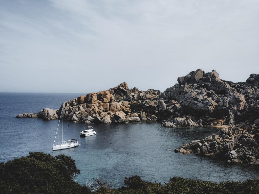Segelboote am Capo Testa