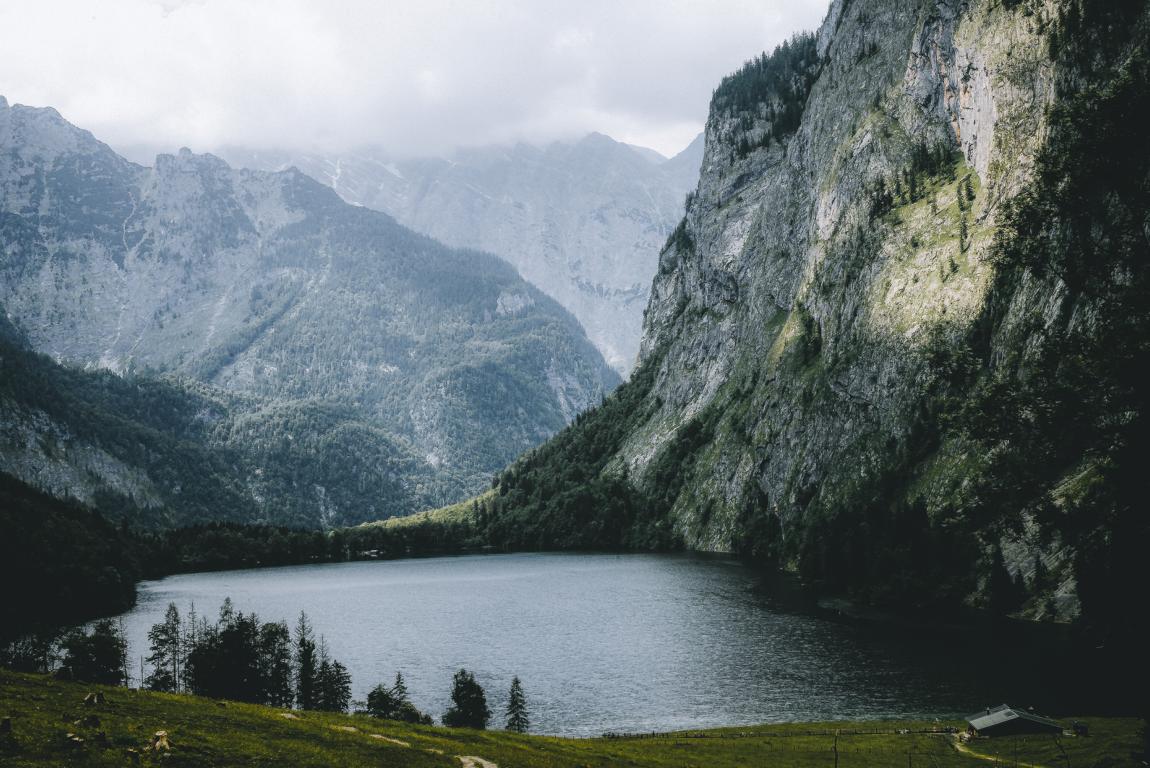 Blick auf die Fischunkelalm und den Obersee