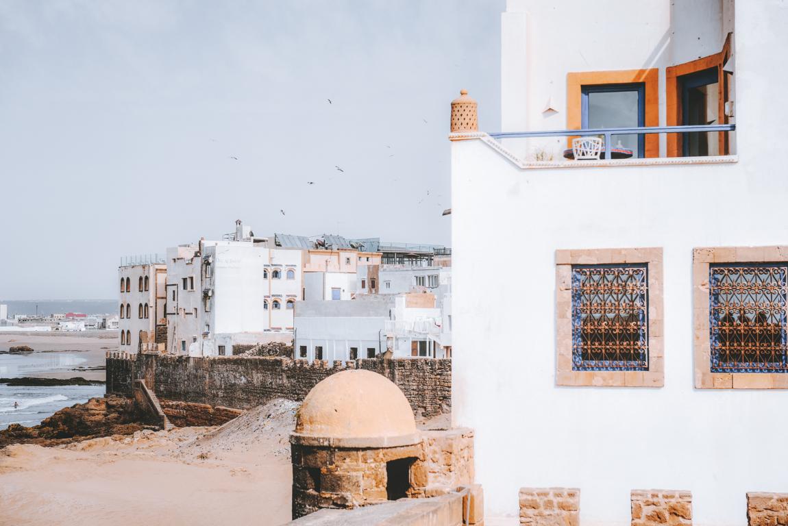 Häuser am Meer in Marokko